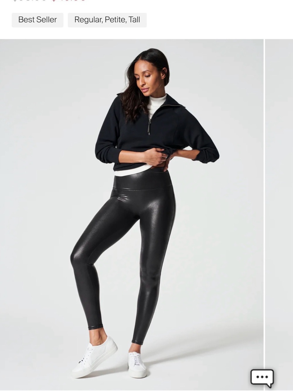 SPANX Faux Leather Leggings - Black